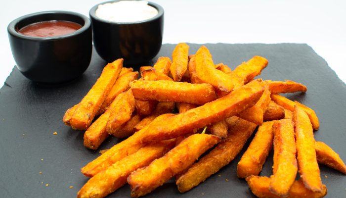 Sueskartoffelpommes Süßkartoffelpommes vom Imbiss Fritz in Bielefeld: Knusprige Süßkartoffelpommes, perfekt gewürzt – die leckere Alternative zu klassischen Pommes.